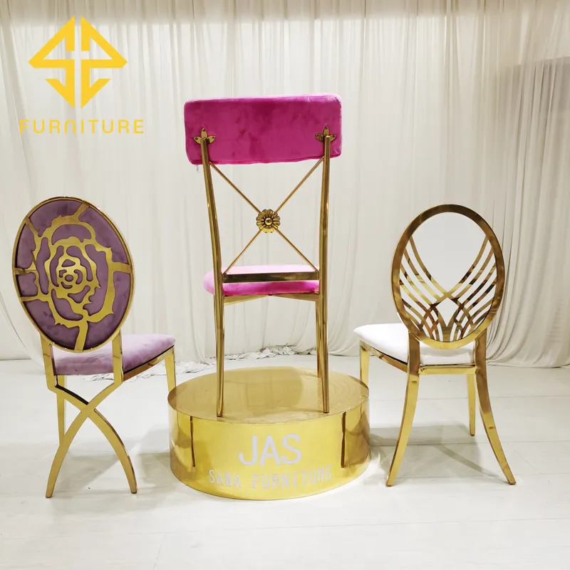 Wholesale New Desig Event Golden Stainless Steel Wedding Chair